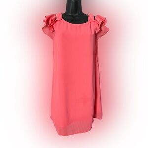 BCX Salmon color off the shoulder mini dress